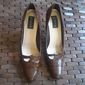 Gorgeous Brown Croc heeled Shoes